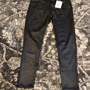 KanCan Black Faux-Leather Skinny Jeans